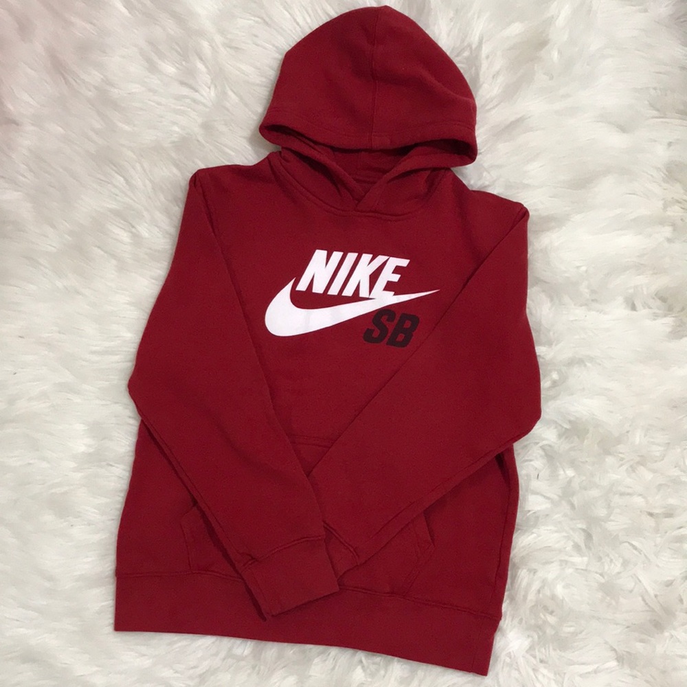 Red Nike hoodie